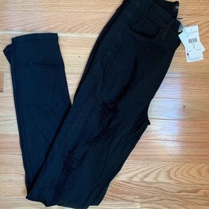 SIZE 9 NWT black ripped jeans!